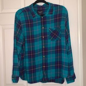 Teal American Eagle Flannel
